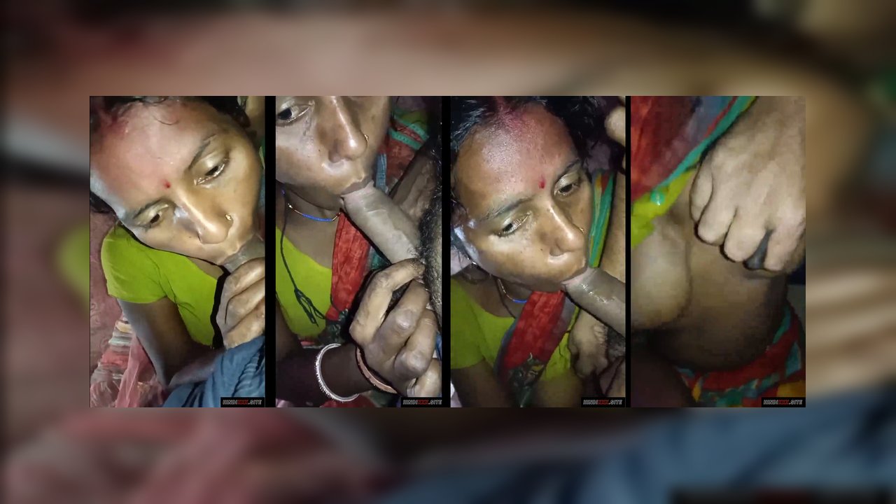 बिहारी गाँव की भाभी चूस रही है अपने जवान पडोसी का लंड